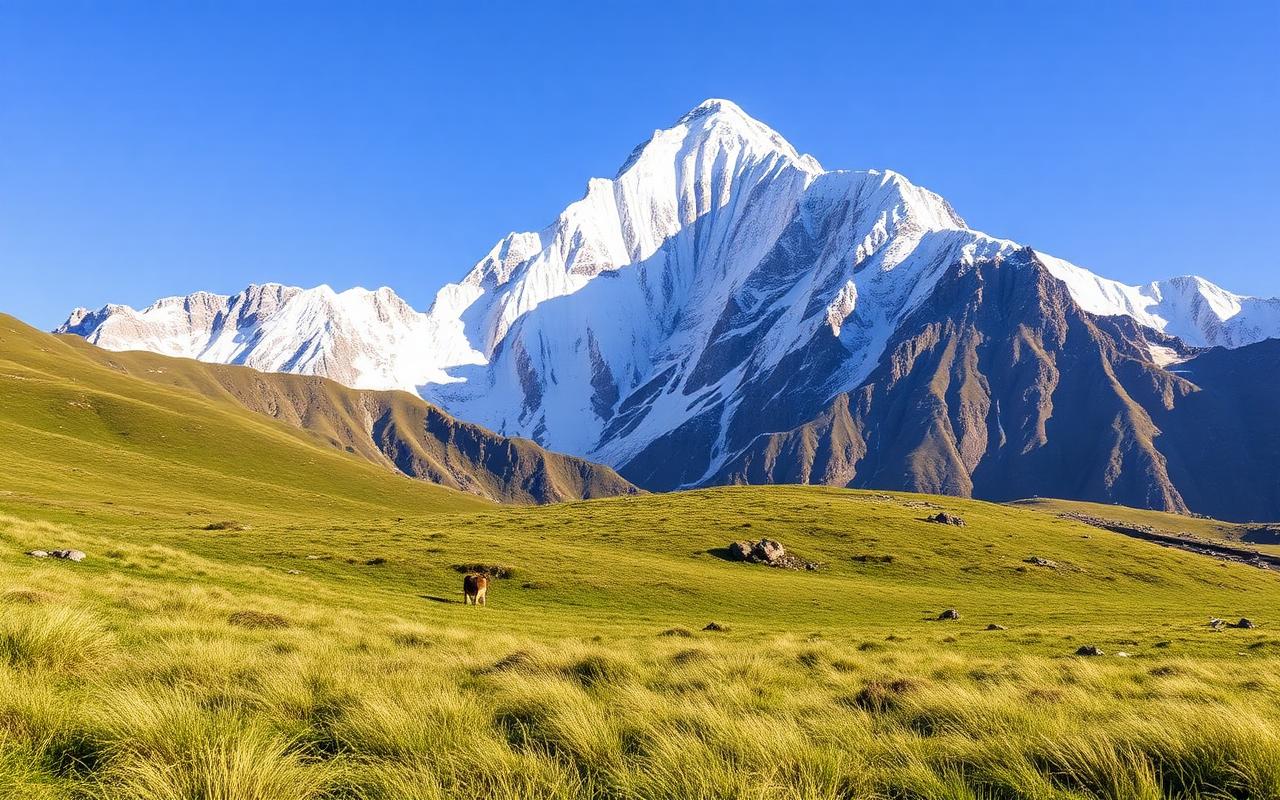 Rakaposhi's south face from the Minapin meadow.